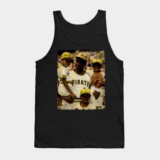 Roberto Clemente and His Son in Pittsburgh Pirates Tank Top